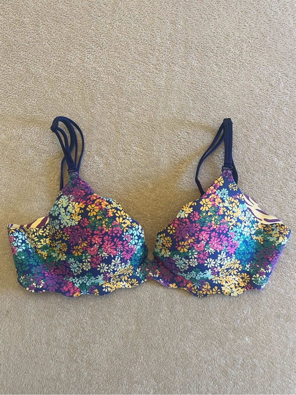 Victoria’s Secret Y2K floral and zebra print bra